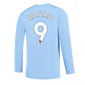 Manchester City Erling Haaland #9 Koszulka Podstawowych 2023-24 Długi Rękaw